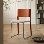 Casaconer | ダイニングチェア・モダンチェア・金属×天然木フレーム・布座面・ダイニングチェア・2色展開
