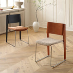 Casaconer | ダイニングチェア・モダンチェア・金属×天然木フレーム・布座面・ダイニングチェア・2色展開