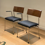 Casaconer | ダイニングチェア・木製背もたれ・スチール脚・幅50cm・肘掛けあり/なし・モダン・シンプル