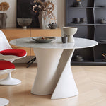 Casaconer | ダイニングテーブル・丸食卓・大理石調天板・無垢材天板・艶消しセラミック天板・2人/4人/6人掛け・高さ75cm