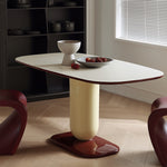 Casaconer | ダイニングテーブル・半円形・FRP素材・艶有り・艶消し・2人/4人/6人/8人掛け・おしゃれ・高さ75cm