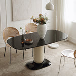 Casaconer | ダイニングテーブル・半円形・FRP素材・艶有り・艶消し・2人/4人/6人/8人掛け・おしゃれ・高さ75cm