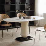 Casaconer | ダイニングテーブル・半円形・FRP素材・艶有り・艶消し・2人/4人/6人/8人掛け・おしゃれ・高さ75cm