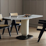 Casaconer | ダイニングテーブル・半円形・FRP素材・艶有り・艶消し・2人/4人/6人/8人掛け・おしゃれ・高さ75cm