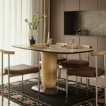 Casaconer | ダイニングテーブル・半円形・FRP素材・艶有り・艶消し・2人/4人/6人/8人掛け・おしゃれ・高さ75cm