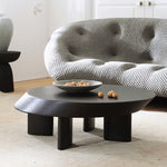 Casaconer | センターテーブル・丸型・高さ30cm・ローテーブル・3色（ブラック/グレー/レッド）・リビング・おしゃれ