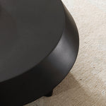 Casaconer | センターテーブル・丸型・高さ30cm・ローテーブル・3色（ブラック/グレー/レッド）・リビング・おしゃれ