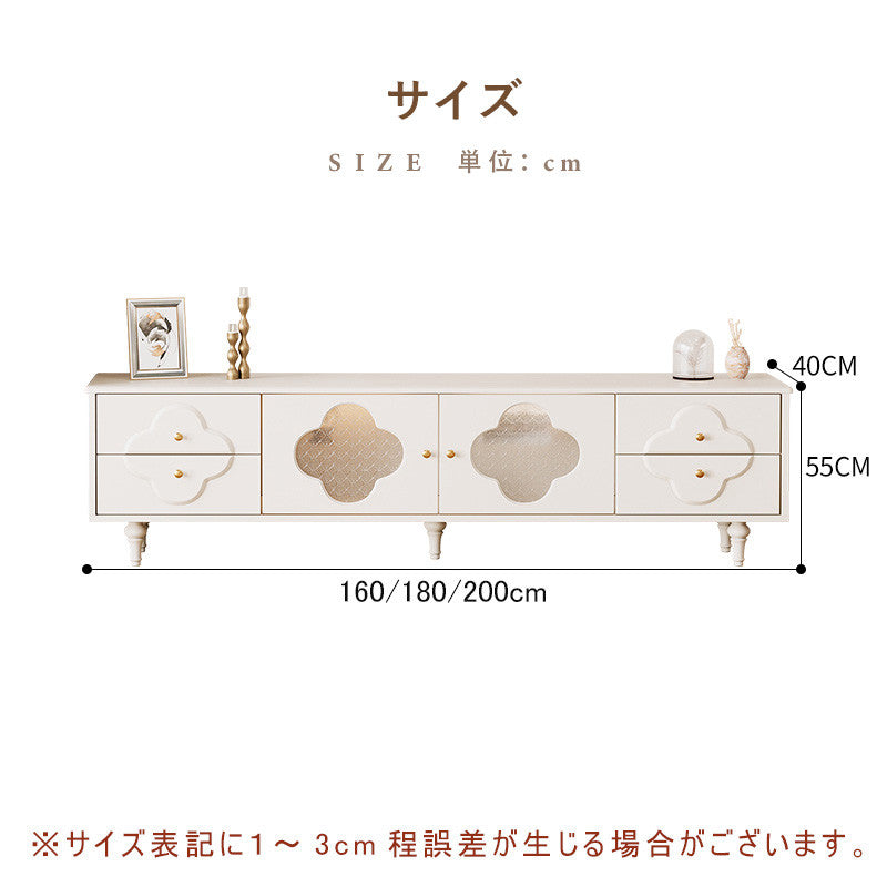 テレビボード,ローボード,TV台,姫系,かわいい, キャビネット,収納,引き出し,リビング,キュート,サイズ