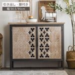 Casaconer | チェスト・おしゃれ・北欧・リビング・収納・収納棚・リビングボード・収納ボックス・収納ケース・オフィス・幅95・高さ78