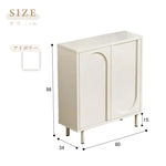 Casaconer | キャビネット・サイドボード・扉・収納・棚高さ自由に調整・フェミニン・リビング・北欧風・ホワイト・7日内出荷