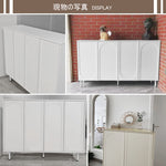 Casaconer | キャビネット・サイドボード・扉・収納・棚高さ自由に調整・フェミニン・リビング・北欧風・ホワイト・7日内出荷