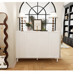 Casaconer | キャビネット・サイドボード・扉・収納・棚高さ自由に調整・フェミニン・リビング・北欧風・ホワイト・7日内出荷