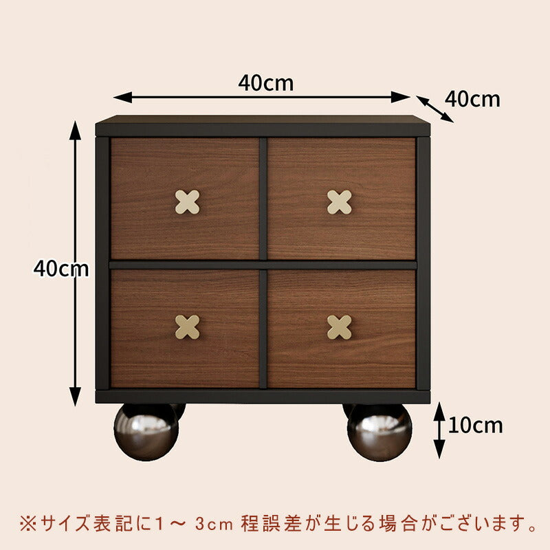 ナイトテーブル サイドテーブル 引出 ほぼ完成品 幅40cmラグジュアリー 高級感 レザー風 合成皮革 お手入れ簡単 インテリア 家具 おしゃれ 北欧 モダン 一人暮らし リビング かわいい 韓国風 ブラウン