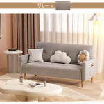 ソファ,2人掛け,3人掛け,合皮,フェイクレザー,ソファー,キュート,コンパクト,クリーム風,カラー,グレー