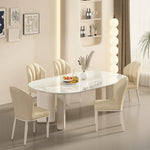 チェア,4脚セット,ダイニングチェア,椅子,合皮,クリーム風,シンプル,おしゃれ,座面