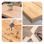 Casaconer | ガーデンテーブルセット・幅130cm/150cm・4人掛け/6人掛け・実木天板・屋外対応・ダイニングテーブル＆チェアセット・選べるチェアデザイン・アウトドア