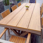 Casaconer | ガーデンテーブルセット・幅130cm/150cm・4人掛け/6人掛け・実木天板・屋外対応・ダイニングテーブル＆チェアセット・選べるチェアデザイン・アウトドア