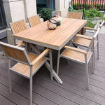 Casaconer | ガーデンテーブルセット・幅130cm/150cm・4人掛け/6人掛け・実木天板・屋外対応・ダイニングテーブル＆チェアセット・選べるチェアデザイン・アウトドア