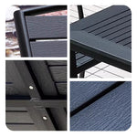 Casaconer | ガーデンテーブルセット・幅120cm・4人掛け・屋外対応・コンパクト設計・選べるチェアタイプ（PVC/木目調）・ブラック・アウトドア