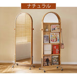 スタンドミラー 全身 ラック 鏡付き 木製 要組立品 全身鏡 収納棚 姿見 収納 鏡 付き ドレッサー メイク コスメ 玄関 リビング収納 ミラー ミラーラック 姿見ドレッサー キャスター付き おしゃれ