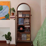 スタンドミラー 全身 ラック 鏡付き 木製 要組立品 全身鏡 収納棚 姿見 収納 鏡 付き ドレッサー メイク コスメ 玄関 リビング収納 ミラー ミラーラック 姿見ドレッサー キャスター付き おしゃれ