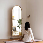 スタンドミラー 全身 ラック 鏡付き 木製 要組立品 全身鏡 収納棚 姿見 収納 鏡 付き ドレッサー メイク コスメ 玄関 リビング収納 ミラー ミラーラック 姿見ドレッサー キャスター付き おしゃれ