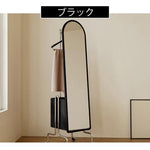 スタンドミラー 全身 ラック 要組立品 鏡付き 木製 全身鏡 収納棚 姿見 収納 鏡 付き ドレッサー メイク コスメ 玄関 リビング収納 ミラー ミラーラック 姿見ドレッサー キャスター付き おしゃれ