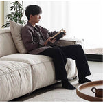 ソファ,3人掛け,ファブリック,ナチュラル,北欧風,ローソファ,ベージュ,柔らかい