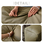 ソファ,4人掛け,フェイクレザー,合皮,モダン,グリーン,ディテール