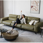 ソファ,4人掛け,フェイクレザー,合皮,モダン,グリーン,安心できる耐久性