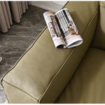 ソファ,4人掛け,フェイクレザー,合皮,モダン,グリーン,ボリューム感