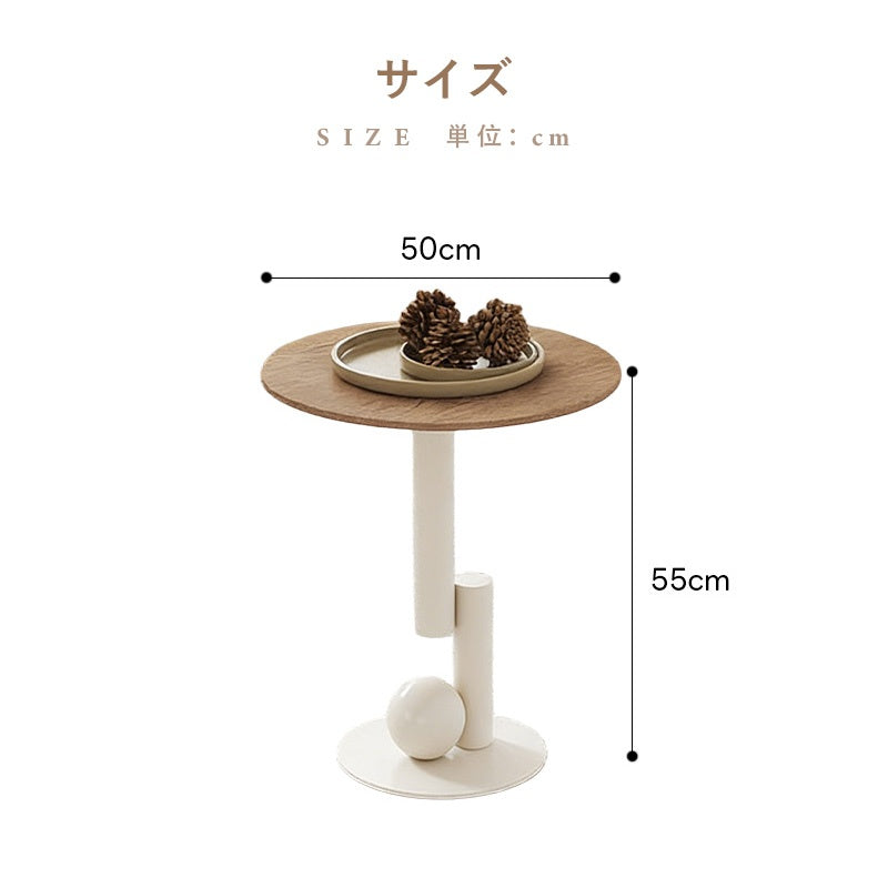 センターテーブル 丸型 セラミック天板 80cm サイドテーブル 50cm 単品販売 4タイプ展開 ローテーブル ナイトテーブル コンパクト リビングテーブル 円形テーブル ホワイト ナチュラル