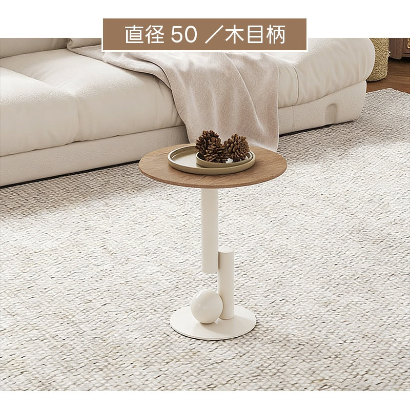センターテーブル 丸型 セラミック天板 80cm サイドテーブル 50cm 単品販売 4タイプ展開 ローテーブル ナイトテーブル コンパクト リビングテーブル 円形テーブル ホワイト ナチュラル
