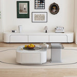 Casaconer | センターテーブル・ガラス・おしゃれ・モダン・北欧・韓国風・リビングテーブル・収納・リビング・幅79