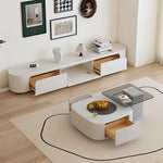 Casaconer | センターテーブル・ガラス・おしゃれ・モダン・北欧・韓国風・リビングテーブル・収納・リビング・幅79