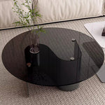 Casaconer | センターテーブル・ガラス・おしゃれ・モダン・北欧・韓国風・リビングテーブル・収納・リビング・幅40