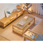 Casaconer | テレビボード・竹・ラタン・竹製・ナチュラル・北欧・収納付き・扉収納・160