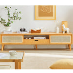 Casaconer | テレビボード・竹・ラタン・竹製・ナチュラル・北欧・収納付き・扉収納・160