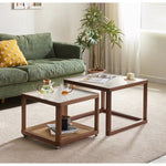 Casaconer | センターテーブル・ガラス・ラタン調・おしゃれ・北欧・モダン・ナチュラル・収納・リビングテーブル・リビング・幅60