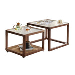 Casaconer | センターテーブル・ガラス・ラタン調・おしゃれ・北欧・モダン・ナチュラル・収納・リビングテーブル・リビング・幅60