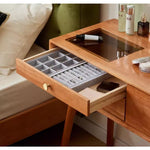 Casaconer | ドレッサー・テーブル・メイクテーブル・カフェ・化粧台・デスク・おしゃれ・卓上・コンパクト・木製・木・幅80cm・省スペース・収納・スリム・鏡台・パソコンデスク・ワンルーム・一人暮らし・可愛い・北欧・ナチュラル・引き出し付き