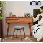 Casaconer | ドレッサー・テーブル・メイクテーブル・カフェ・化粧台・デスク・おしゃれ・卓上・コンパクト・木製・木・幅80cm・省スペース・収納・スリム・鏡台・パソコンデスク・ワンルーム・一人暮らし・可愛い・北欧・ナチュラル・引き出し付き