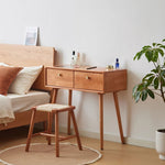 Casaconer | ドレッサー・テーブル・メイクテーブル・カフェ・化粧台・デスク・おしゃれ・卓上・コンパクト・木製・木・幅80cm・省スペース・収納・スリム・鏡台・パソコンデスク・ワンルーム・一人暮らし・可愛い・北欧・ナチュラル・引き出し付き