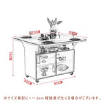 Casaconer | カウンターテーブル・折りたたみ式・幅80cm/120cm・4人掛け/6人掛け・コンパクト収納・キャスター付き・大理石調・白天板・オープン収納付き