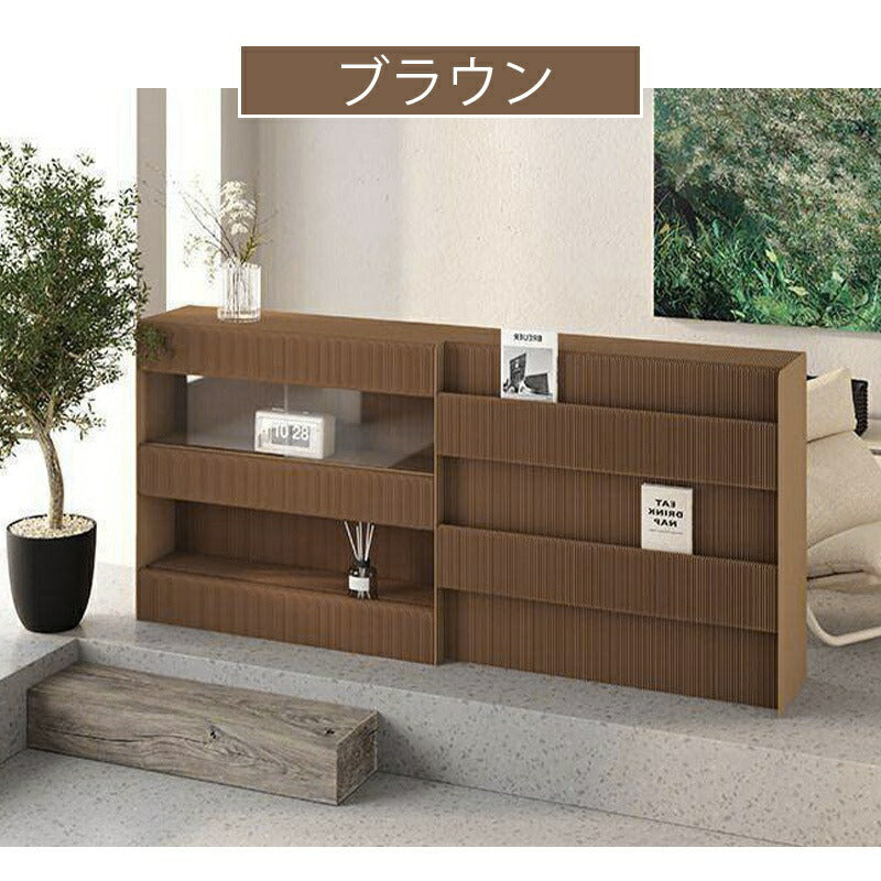 【5年保証】【完成品】折りたたみ キャビネット 折りたたみ式収納ラック＆サイドキャビネット 自宅 寝室 リビングルーム 装飾 紙製 おりたたみ伸びる 紙 伸縮 軽量 コンパクト 防水 耐荷重 オフィス 北欧風 おしゃれ プレゼント かわいい ジャバラ ジャバラ