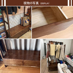 Casaconer | ハンガーラック・幅105cm・おしゃれ・木製・パイプハンガー・木製ハンガーラック・洋服掛け・コートハンガー・ハンガーパイプ・衣類収納・玄関収納・子供・大人・家庭用・北欧・・コンパクト・シンプル・棚付き・ブラウン・人気・新生活