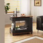 Casaconer | サイドテーブル・ナイトテーブル・多機能・昇降式・キャスター付き・収納付き・幅70cm・おしゃれ