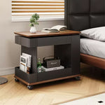 Casaconer | サイドテーブル・ナイトテーブル・多機能・昇降式・キャスター付き・収納付き・幅70cm・おしゃれ