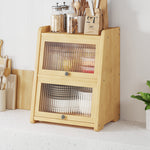 Casaconer | キャビネット卓上収納・竹制・化粧品収納・収納ボックス・卓上収納・化粧品収納ケース・小物収納・収納ケース・デスク収納・机上収納・リビング・寝室・奥行31・2段