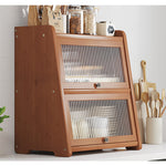 Casaconer | キャビネット卓上収納・竹制・化粧品収納・収納ボックス・卓上収納・化粧品収納ケース・小物収納・収納ケース・デスク収納・机上収納・リビング・寝室・奥行31・2段